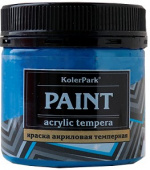 Краска акриловая темперная "KolerPark" 150 мл., синяя P.B.15:3, P.W.6 КР.202