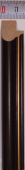Багет деревянный (1м.) APR CM 1012 BLG матовый чёрный "Малайзия"