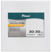 Холст грунтованный на картоне 30х30см, 100% хлопок, 280 г/м2 мелкозернистый Pinax