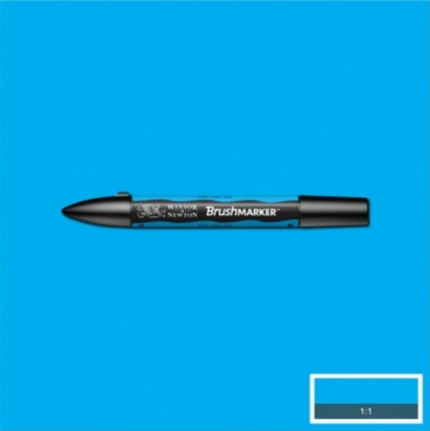 Маркер Brushmarker двухсторонний на спирт.основе цв.C847 Голубой Winsor&Newton