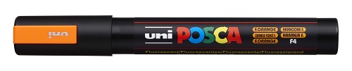 Маркер на водной основе UNI POSCA PC-5M 1,8-2,5мм овальный, № F04 Флуоресцентный оранжевый Маркер на водной основе UNI POSCA PC-5M 1,8-2,5мм овальный, № F04 Флуоресцентный оранжевый
