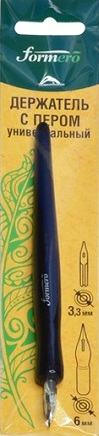 Держатель для пера универсальный, деревянный, черный + перо "FORMERO"