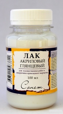Лак акриловый глянцевый Сонет 100мл Лак акриловый глянцевый Сонет 100мл