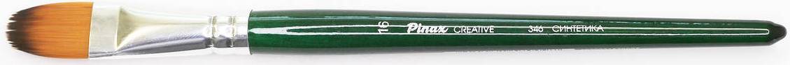 Кисть синтетика плоскоовальная, имитация колонка, ручка короткая CREATIVE 346 N 16 "Pinax"