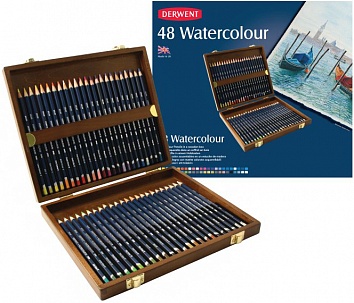 Набор акварельных карандашей WATERCOLOUR, шестигранный корпус 6,9 мм, грифель - 3,4 мм, 48 шт. в дер