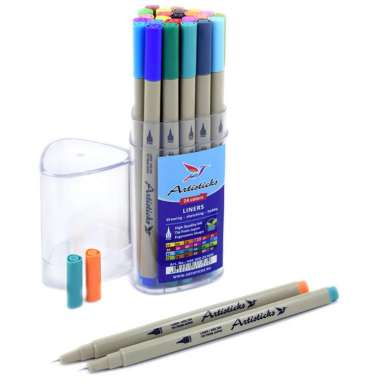 Набор капиллярных ручек - линеров Artisticks LINER 300 Box, 24 цвета Набор капиллярных ручек - линеров Artisticks LINER 300 Box, 24 цвета