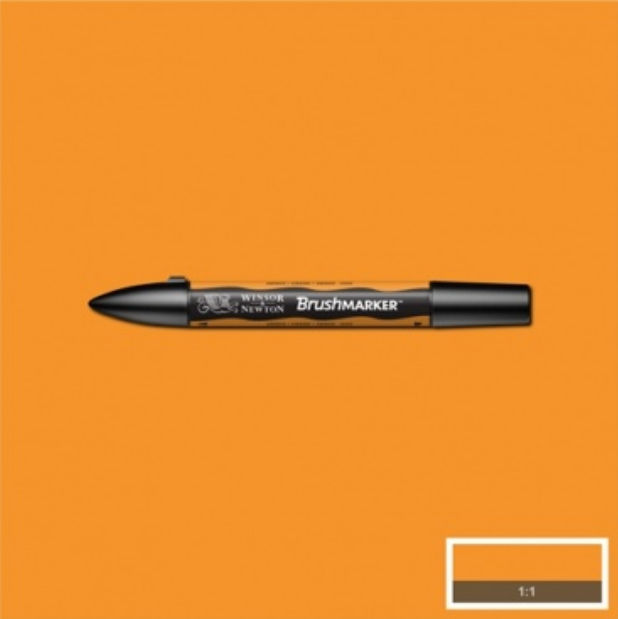 Маркер Brushmarker двухсторонний на спирт.основе цв.O567 Оранжевый янтарный Winsor&Newton