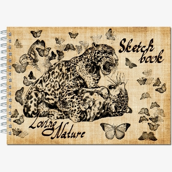 Блокнот для зарисовок SKETCHBOOK А6 горизонтальный, с палевой тисненой бумагой 280г/м.20л на гребне Блокнот для зарисовок SKETCHBOOK А6 горизонтальный, с палевой тисненой бумагой 280г/м.20л на гребне