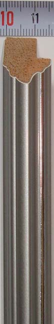 Багет деревянный (1м.) APR GG 1017 SVS серебро с полоской "Малайзия"