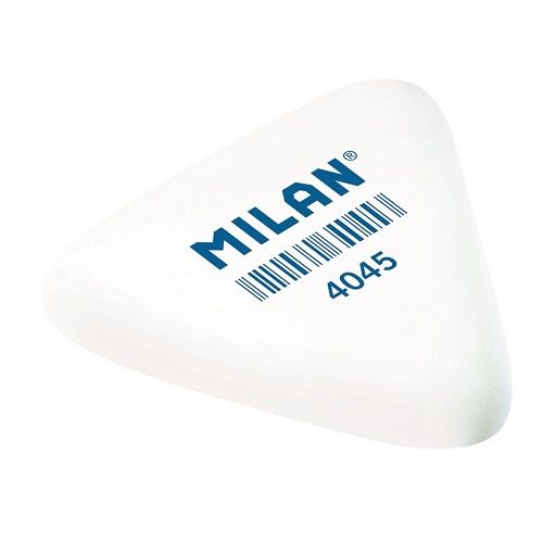 Ластик Milan 4045, треугольный, каучуковый, белый, 39*34*9мм Ластик Milan 4045, треугольный, каучуковый, белый, 39*34*9мм