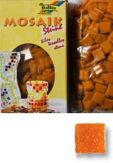 Набор стеклянной мозаики Оранжевый 1х1см. 300шт. Folia Набор стеклянной мозаики Оранжевый 1х1см. 300шт. Folia