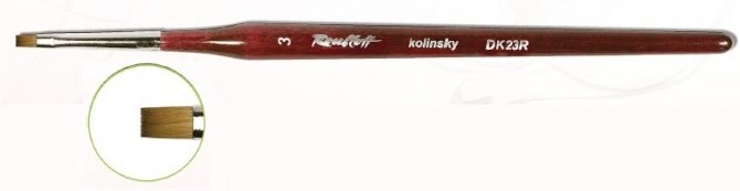 Кисть колонок плоская № 2 серия DK23R д/мод.ногтей, руч.кор. Бордо "Roubloff" Кисть колонок плоская № 2 серия DK23R д/мод.ногтей, руч.кор. Бордо "Roubloff"