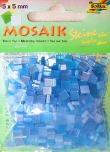 Мозаика "Тонированная" 5х5мм. 700шт. Оттенки синего Folia Мозаика "Тонированная" 5х5мм. 700шт. Оттенки синего Folia
