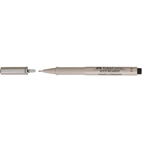 Ручка капиллярная Faber-Castell ECCO PIGMENT для черчен. 0,5мм