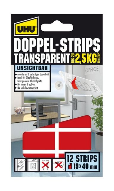 Клеящие пластины универсальные прозрачные UHU DOUBLEFIX, 12шт, 19х40 мм., блистер, 45515 Клеящие пластины универсальные прозрачные UHU DOUBLEFIX, 12шт, 19х40 мм., блистер, 45515