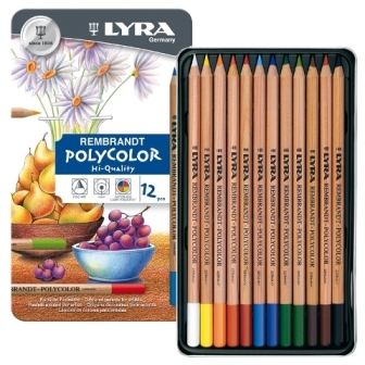 Набор цветных карандашей LYRA REMBRANDT Polycolor, 12цв. в металлической коробке L 2001120 Набор цветных карандашей LYRA REMBRANDT Polycolor, 12цв. в металлической коробке L 2001120