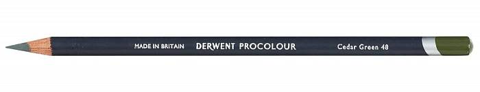 Карандаш цветной Derwent Procolour №48 Зеленый кедровый Карандаш цветной Derwent Procolour №48 Зеленый кедровый