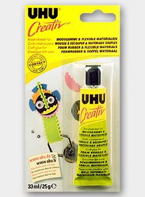 Клей для резины и эластичных материалов UHU CREATIVE, туба 33мл/25г, 47198/47195 Клей для резины и эластичных материалов UHU CREATIVE, туба 33мл/25г, 47198/47195