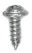Шуруп 3х8мм. (шляпка 7,5 мм) (1шт.) (3500шт/уп.) серебро (647489)