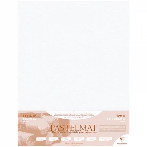 Бумага для пастели Clairefontaine "Pastelmat" 50x70 см, 360 г, бархат, белый Бумага для пастели Clairefontaine "Pastelmat" 50x70 см, 360 г, бархат, белый