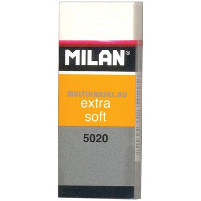 Ластик MILAN 5020, каучук, картонный держатель, 60*29*14мм Ластик MILAN 5020, каучук, картонный держатель, 60*29*14мм