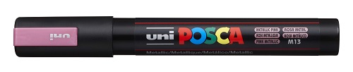 Маркер на водной основе UNI POSCA PC-5M 1,8-2,5мм овальный, № M13 Металлик розовый Маркер на водной основе UNI POSCA PC-5M 1,8-2,5мм овальный, № M13 Металлик розовый