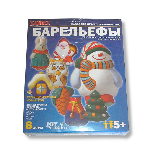 Набор для отливки барельефов из гипса "елочные игрушки. Новый год" Н-062 "Лори" Набор для отливки барельефов из гипса "елочные игрушки. Новый год" Н-062 "Лори"
