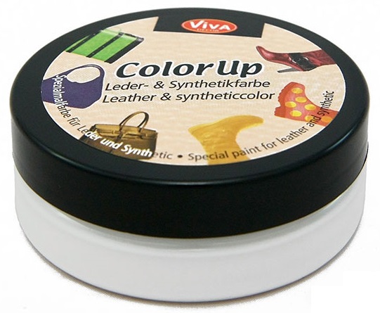 Краска для кожи и синтетики Color up, 50 мл, белый "Viva" Краска для кожи и синтетики Color up, 50 мл, белый "Viva"