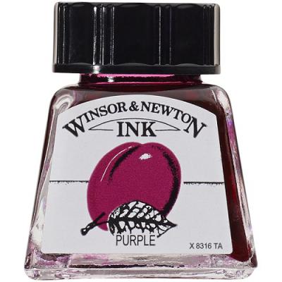 Тушь Winsor&Newton для рисования, пурпурный, флакон c пипеткой 14мл Тушь Winsor&Newton для рисования, пурпурный, флакон c пипеткой 14мл