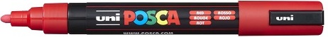 Маркер на водной основе UNI POSCA PC-1М, 0,7мм овальный, №15 Красный
