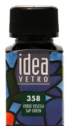 Краска лаковая по стеклу "idea vetro" Зеленый желчный (60мл.) "Maimeri" Краска лаковая по стеклу "idea vetro" Зеленый желчный (60мл.) "Maimeri"