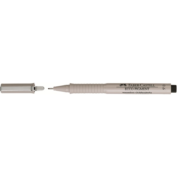 Ручка капиллярная Faber-Castell ECCO PIGMENT для черчен. 0,6мм