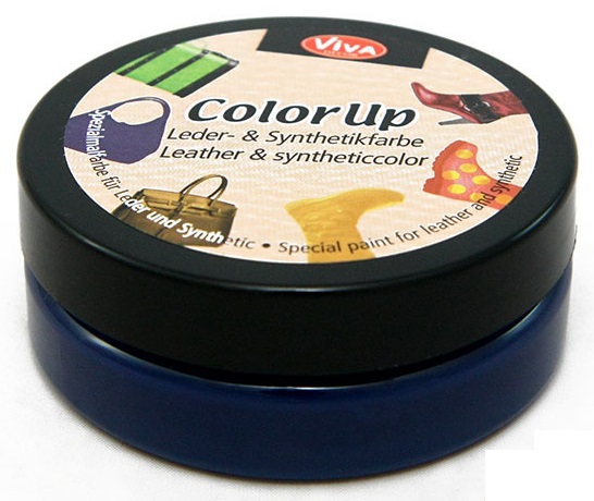 Краска для кожи и синтетики Color up, 50 мл, синий темный "Viva" Краска для кожи и синтетики Color up, 50 мл, синий темный "Viva"