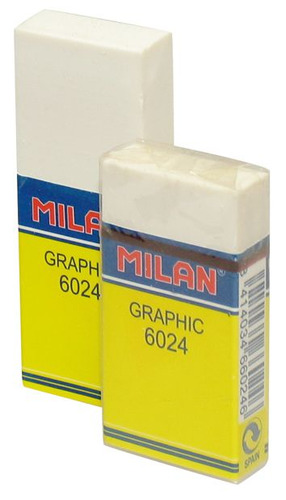 Ластик MILAN 6024, с держателем 50х24х10мм. Ластик MILAN 6024, с держателем 50х24х10мм.