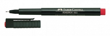 Ручка капиллярная Faber-Castell FINEPEN 1511, толщ. письма 0,4мм, красная Ручка капиллярная Faber-Castell FINEPEN 1511, толщ. письма 0,4мм, красная