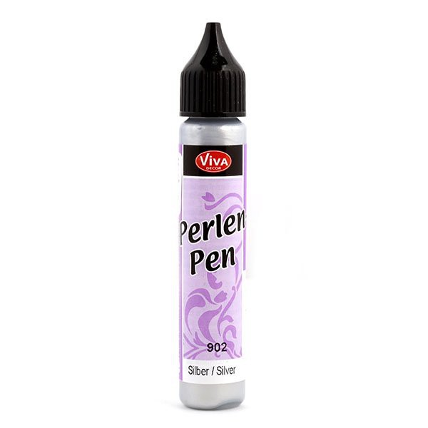 Краска для создания жемчужин "Perlen-Pen Metallic", Серебро, 25мл. "Viva Decor"