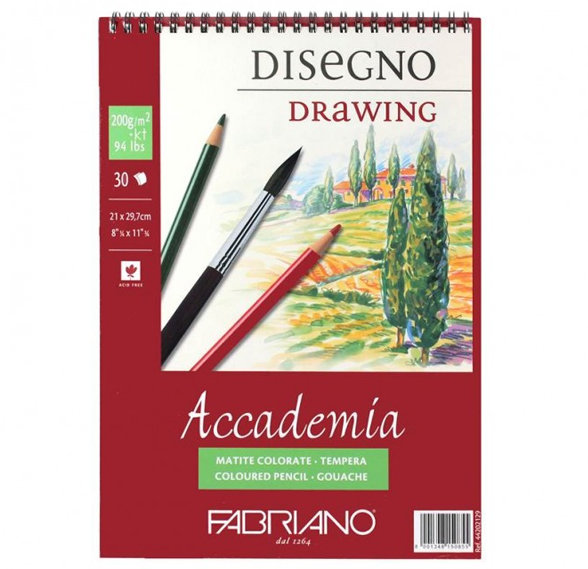 Альбом для графики "Accademia" 14,8х21см 30л 200г/спираль Альбом для графики "Accademia" 14,8х21см 30л 200г/спираль