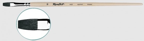 Кисть белка плоская №22 серия 1422 руч.удл. "Roubloff"