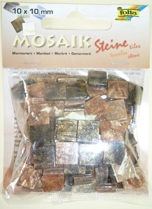 Мозаика "Мраморная" 10х10мм. 190шт. Оттенки коричневого Folia Мозаика "Мраморная" 10х10мм. 190шт. Оттенки коричневого Folia