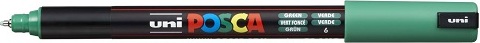 Маркер на водной основе UNI POSCA PC-1МR, 0,7мм игольчатый, №06 Зеленый