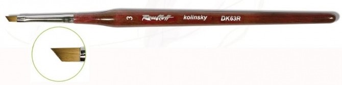 Кисть колонок наклонная № 4 серия DK63R д/мод.ногтей, руч.кор. Бордо "Roubloff" Кисть колонок наклонная № 4 серия DK63R д/мод.ногтей, руч.кор. Бордо "Roubloff"