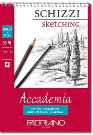Альбом для графики "SCHIZZI Accademia" 14,8х21см 50л 120г/спираль Альбом для графики "SCHIZZI Accademia" 14,8х21см 50л 120г/спираль