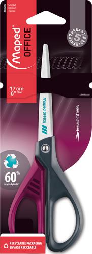 Ножницы 17см, симметричные кольца MAPED ESSENTIALS GREEN DECO цв. ассорти, блистер Ножницы 17см, симметричные кольца MAPED ESSENTIALS GREEN DECO цв. ассорти, блистер