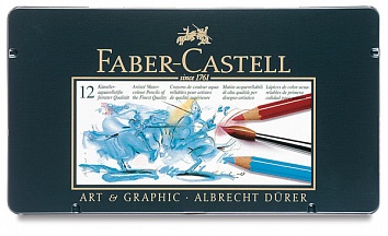 Набор акварельных карандашей Faber-Castell Albrecht Durer металл.кор. 12 цв. Набор акварельных карандашей Faber-Castell Albrecht Durer металл.кор. 12 цв.