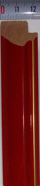 Багет деревянный (1м.) APR SG 1033 SRD лак красный "Малайзия"