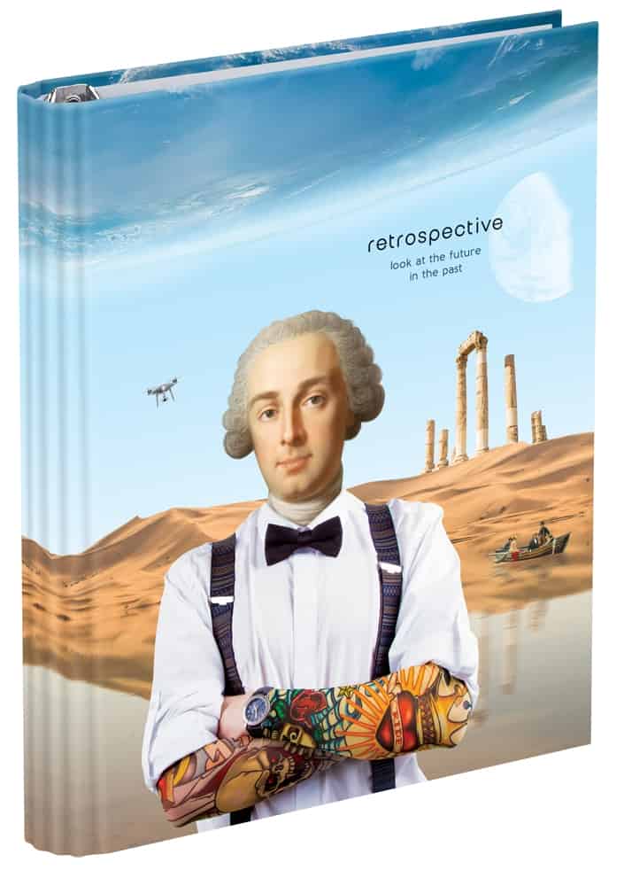 Тетрадь на кольцах А5, 160л., 60-65 г/м2 BG "Retrospective", глянцевая ламинация