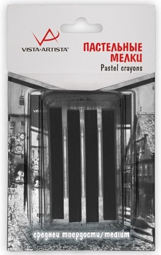 Пастельные мелки "VISTA-ARTISTA" VAAC 4 шт. 04 - черный/black Пастельные мелки "VISTA-ARTISTA" VAAC 4 шт. 04 - черный/black