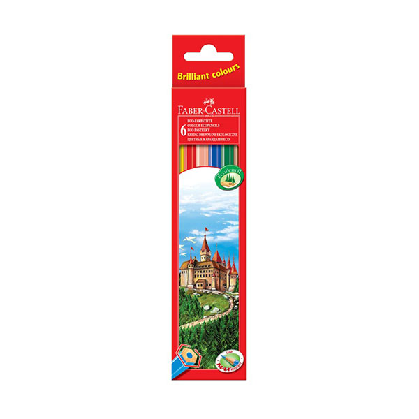 Набор цветных карандашей Faber-Castell ECO ЗАМОК, карт. кор. 6 шт.