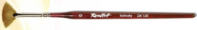 Кисть веерная колонок № 0 серия DK73R д/мод.ногтей, руч.кор. Бордо "Roubloff" Кисть веерная колонок № 0 серия DK73R д/мод.ногтей, руч.кор. Бордо "Roubloff"