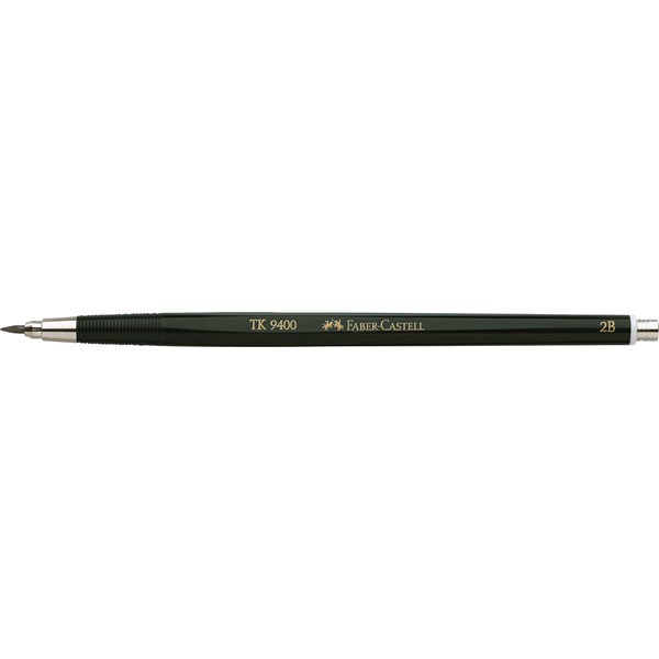 Карандаш цанговый Faber-Castell TK-9400 корп.зелен. 2мм 2В Карандаш цанговый Faber-Castell TK-9400 корп.зелен. 2мм 2В
